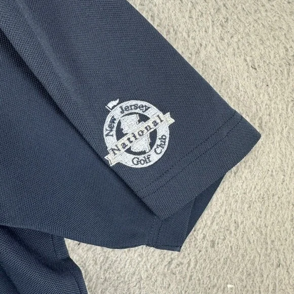 Travis Mathew Mens Golf Polo Shirt Large Dark Blue Short Sleeve Rugby Stretch